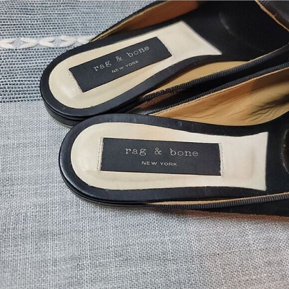 RAG & BONE Sabin Suede & Leather Loafer Slide - Picture 4 of 11